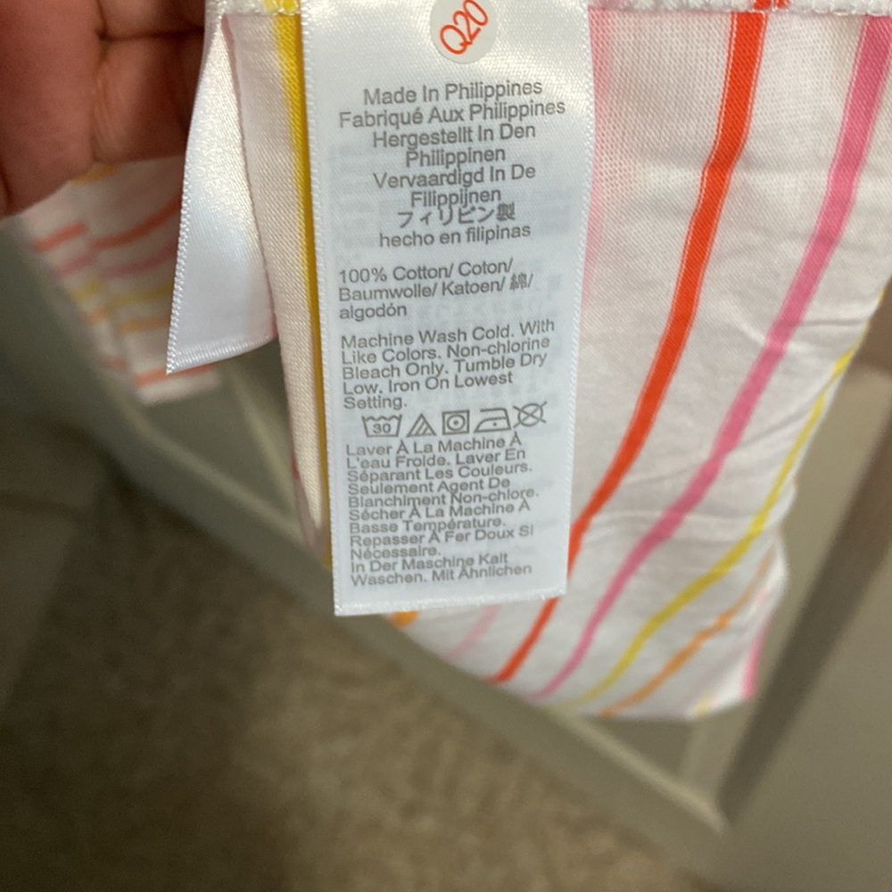 J. Crew White / pink/yellow /orange Striped Midi Dress NWT - Picture 9 of 11